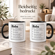 Herzbotschaft Baba Tasse Türkischer Vater Geschenk 330 ml
