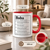 Herzbotschaft Baba Tasse Türkischer Vater Geschenk 330 ml