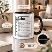 Herzbotschaft Baba Tasse Türkischer Vater Geschenk 330 ml