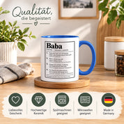 Herzbotschaft Baba Tasse Türkischer Vater Geschenk 330 ml