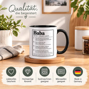 Herzbotschaft Baba Tasse Türkischer Vater Geschenk 330 ml