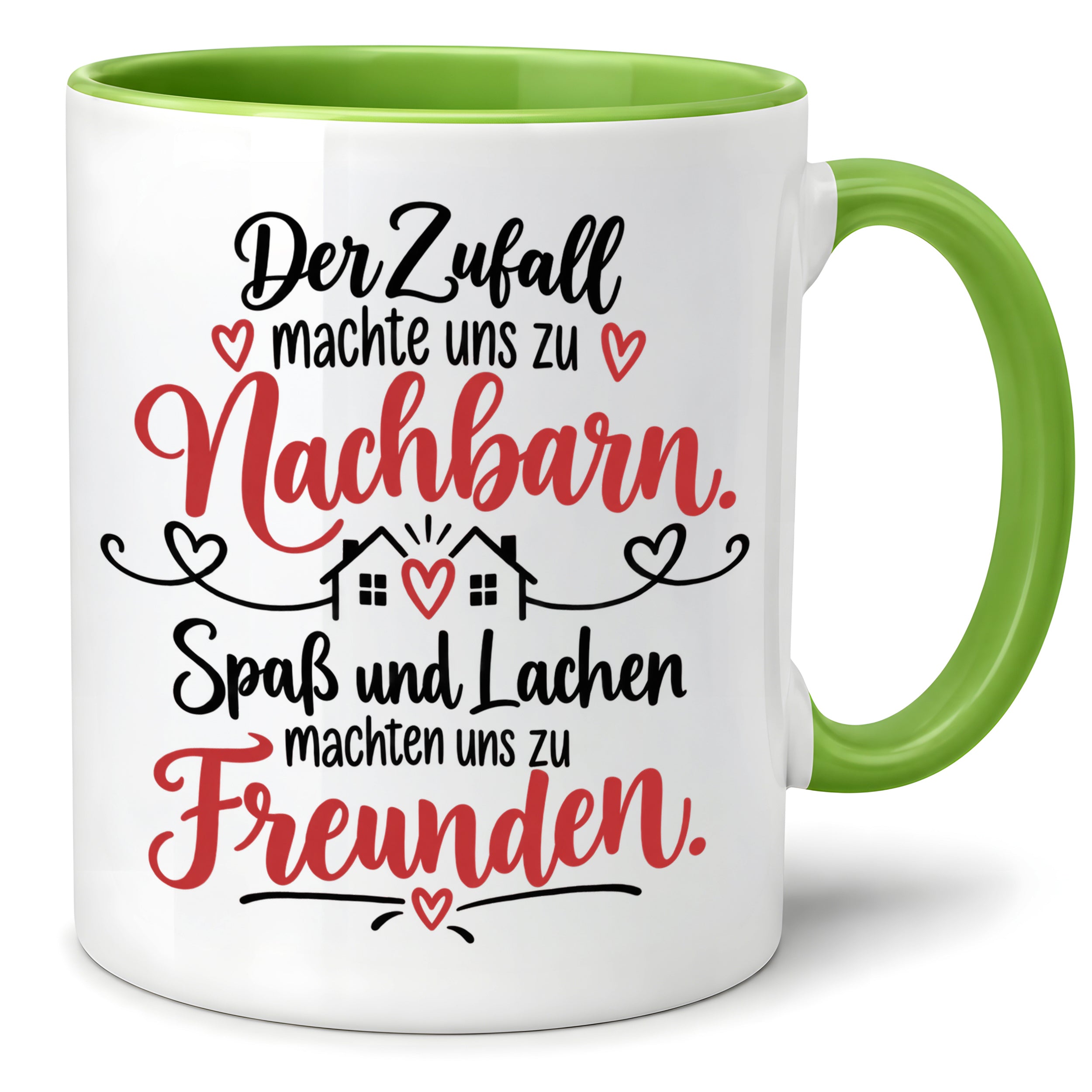 Herzbotschaft Tasse Nachbarn Freunde Geschenk Freundschaft 330 ml