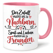 Herzbotschaft Tasse Nachbarn Freunde Geschenk Freundschaft 330 ml