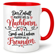 Herzbotschaft Tasse Nachbarn Freunde Geschenk Freundschaft 330 ml