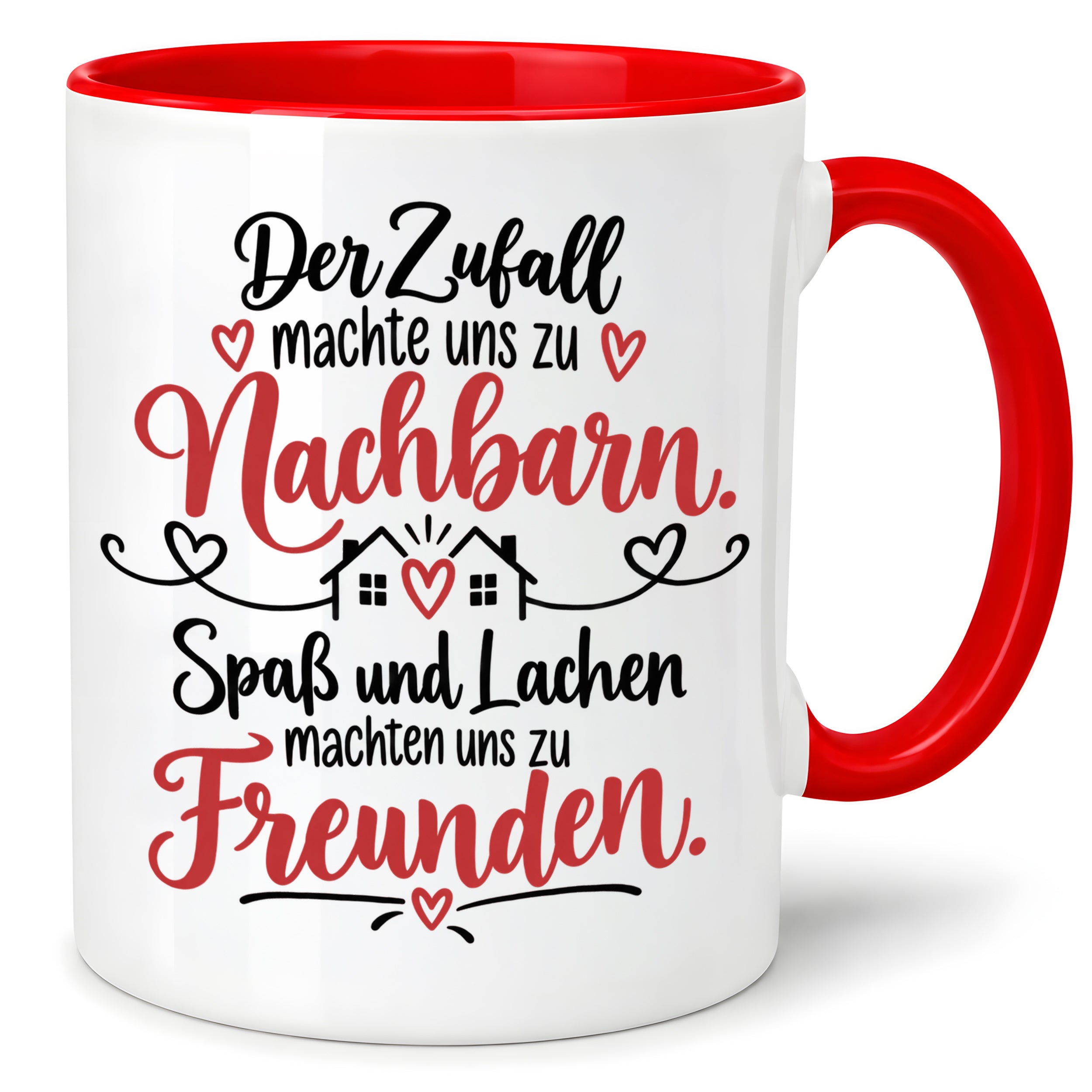 Herzbotschaft Tasse Nachbarn Freunde Geschenk Freundschaft 330 ml
