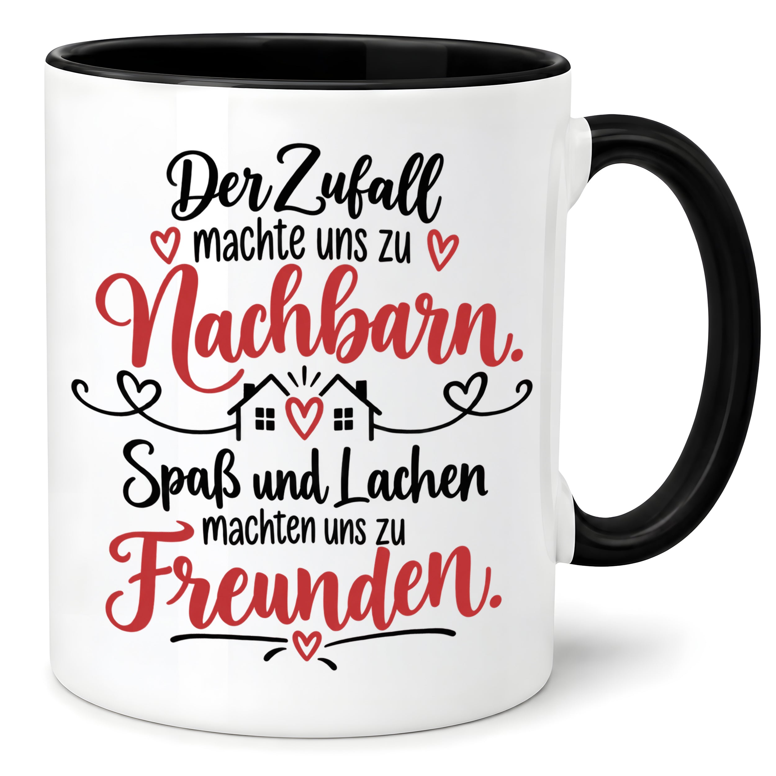 Herzbotschaft Tasse Nachbarn Freunde Geschenk Freundschaft 330 ml