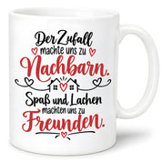 Herzbotschaft Tasse Nachbarn Freunde Geschenk Freundschaft 330 ml