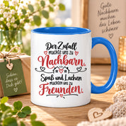 Herzbotschaft Tasse Nachbarn Freunde Geschenk Freundschaft 330 ml