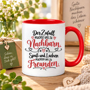 Herzbotschaft Tasse Nachbarn Freunde Geschenk Freundschaft 330 ml