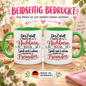 Herzbotschaft Tasse Nachbarn Freunde Geschenk Freundschaft 330 ml