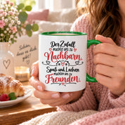 Herzbotschaft Tasse Nachbarn Freunde Geschenk Freundschaft 330 ml