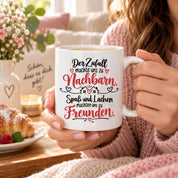 Herzbotschaft Tasse Nachbarn Freunde Geschenk Freundschaft 330 ml
