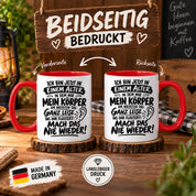 Herzbotschaft Tasse Älterwerden Lustiger Spruch Geschenk 330 ml