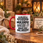 Herzbotschaft Tasse Älterwerden Lustiger Spruch Geschenk 330 ml