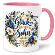 Herzbotschaft Tasse Sohn, Glück ist einen Sohn wie dich zu haben – Geschenk