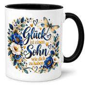 Herzbotschaft Tasse Sohn, Glück ist einen Sohn wie dich zu haben – Geschenk
