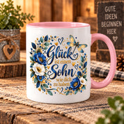 Herzbotschaft Tasse Sohn, Glück ist einen Sohn wie dich zu haben – Geschenk