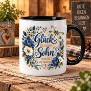 Herzbotschaft Tasse Sohn, Glück ist einen Sohn wie dich zu haben – Geschenk