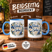 Herzbotschaft Tasse Sohn, Glück ist einen Sohn wie dich zu haben – Geschenk