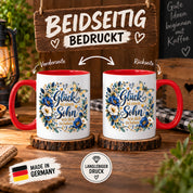 Herzbotschaft Tasse Sohn, Glück ist einen Sohn wie dich zu haben – Geschenk