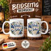 Herzbotschaft Tasse Sohn, Glück ist einen Sohn wie dich zu haben – Geschenk