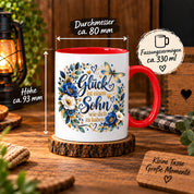 Herzbotschaft Tasse Sohn, Glück ist einen Sohn wie dich zu haben – Geschenk