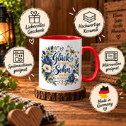 Herzbotschaft Tasse Sohn, Glück ist einen Sohn wie dich zu haben – Geschenk