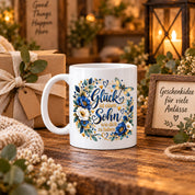 Herzbotschaft Tasse Sohn, Glück ist einen Sohn wie dich zu haben – Geschenk