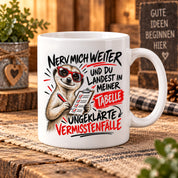 Herzbotschaft Tasse Nerv mich weiter – Lustige Erdmännchen Tasse Geschenk