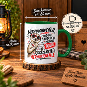 Herzbotschaft Tasse Nerv mich weiter – Lustige Erdmännchen Tasse Geschenk