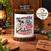 Herzbotschaft Tasse Nerv mich weiter – Lustige Erdmännchen Tasse Geschenk