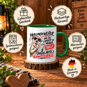 Herzbotschaft Tasse Nerv mich weiter – Lustige Erdmännchen Tasse Geschenk