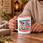 Herzbotschaft Tasse Nerv mich weiter – Lustige Erdmännchen Tasse Geschenk