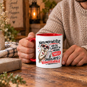 Herzbotschaft Tasse Nerv mich weiter – Lustige Erdmännchen Tasse Geschenk