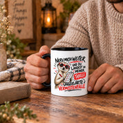 Herzbotschaft Tasse Nerv mich weiter – Lustige Erdmännchen Tasse Geschenk