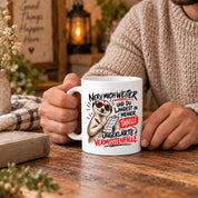 Herzbotschaft Tasse Nerv mich weiter – Lustige Erdmännchen Tasse Geschenk