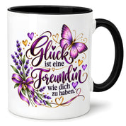 Herzbotschaft Tasse Freundin – Glück ist eine Freundin wie dich zu haben