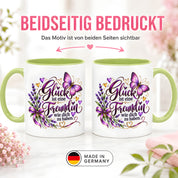 Herzbotschaft Tasse Freundin – Glück ist eine Freundin wie dich zu haben