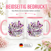 Herzbotschaft Tasse Freundin – Glück ist eine Freundin wie dich zu haben