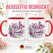 Herzbotschaft Tasse Freundin – Glück ist eine Freundin wie dich zu haben