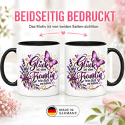 Herzbotschaft Tasse Freundin – Glück ist eine Freundin wie dich zu haben