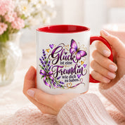 Herzbotschaft Tasse Freundin – Glück ist eine Freundin wie dich zu haben