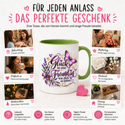 Herzbotschaft Tasse Freundin – Glück ist eine Freundin wie dich zu haben