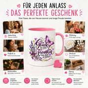 Herzbotschaft Tasse Freundin – Glück ist eine Freundin wie dich zu haben