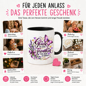 Herzbotschaft Tasse Freundin – Glück ist eine Freundin wie dich zu haben