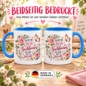 Herzbotschaft Tasse Beste Nachbarin – Schön, dass es dich gibt – Geschenk