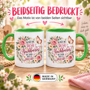 Herzbotschaft Tasse Beste Nachbarin – Schön, dass es dich gibt – Geschenk