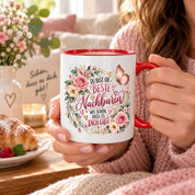 Herzbotschaft Tasse Beste Nachbarin – Schön, dass es dich gibt – Geschenk