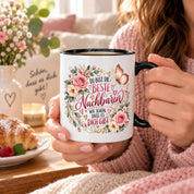 Herzbotschaft Tasse Beste Nachbarin – Schön, dass es dich gibt – Geschenk