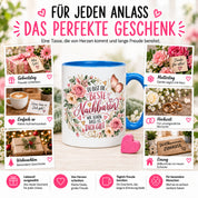 Herzbotschaft Tasse Beste Nachbarin – Schön, dass es dich gibt – Geschenk
